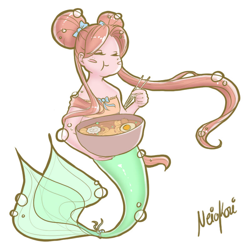 Mermaid Eating by Neiakori on DeviantArt