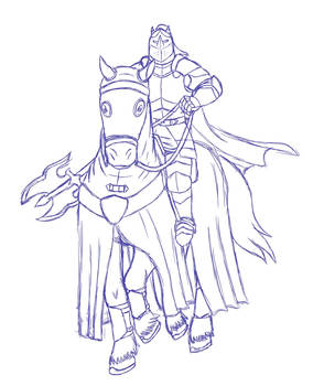 Lars on horse sketch