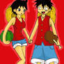 Luffy and Luffy Gender Bender