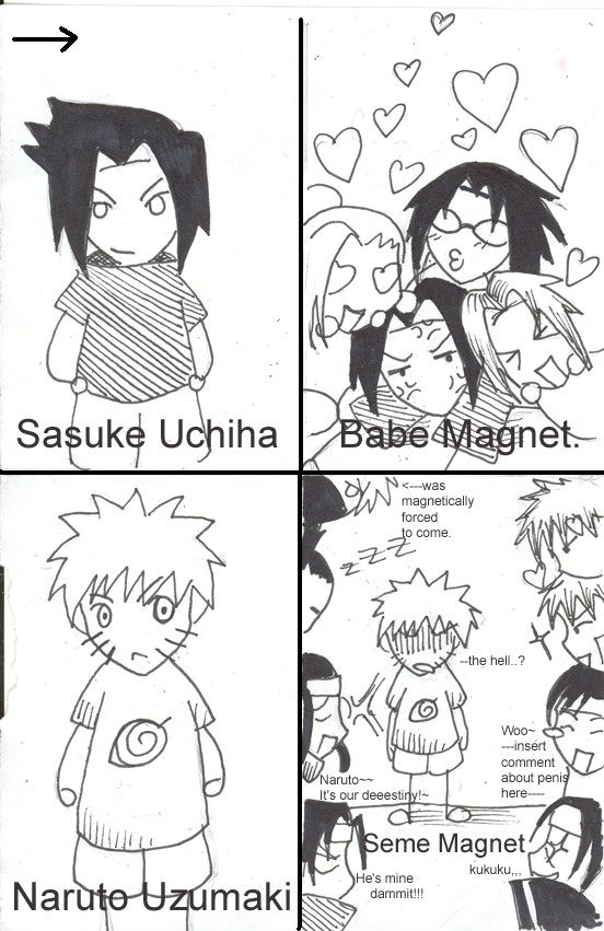 Sasuke and Naruto, the magnets