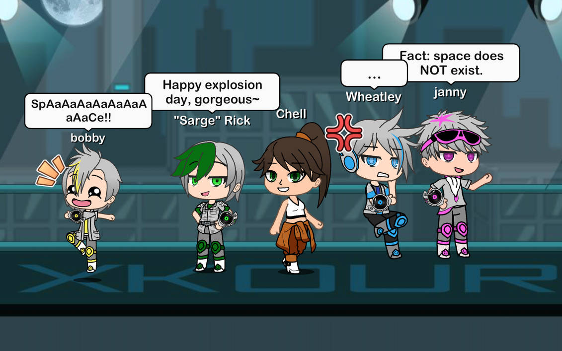 Chell and the cores (portal 2) by Bretheswan on DeviantArt