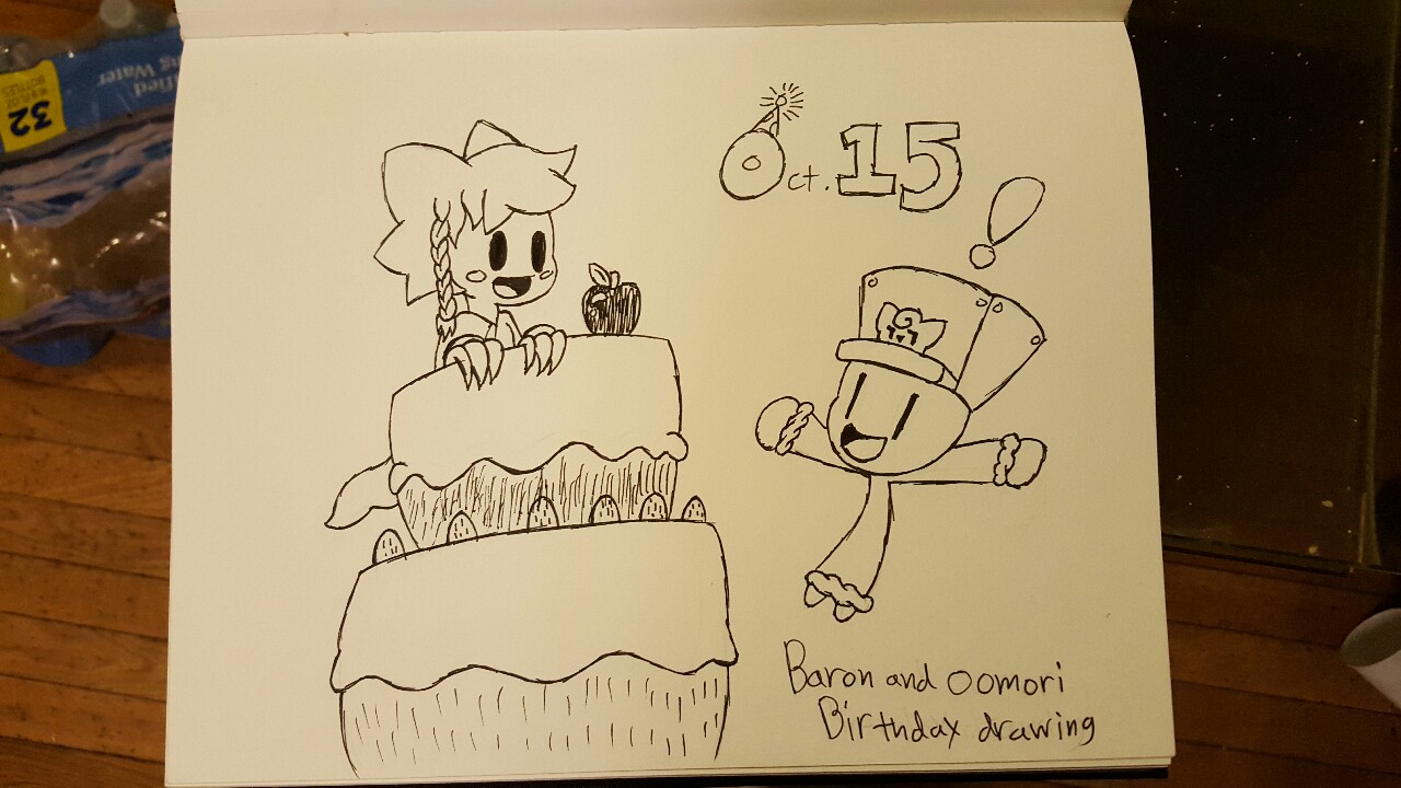 Inktober 2015 day # 15:  Birthday for me