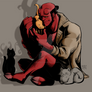 Hellboy + kittehs