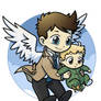 Commission - Castiel and baby