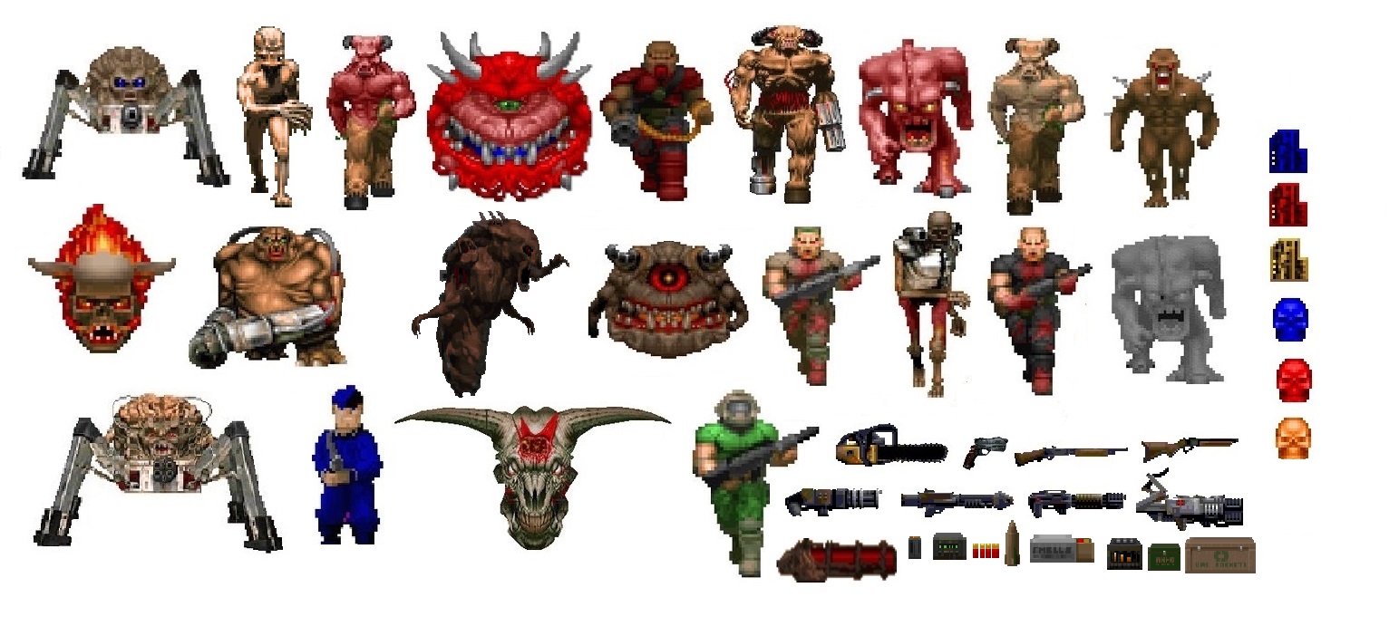 All Classic Doom Mosters by DamianZombie on DeviantArt