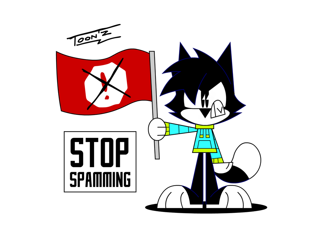 Spamming Deviantart TOON'Z - STOP Spamming (Sticker) by iToonz15 on DeviantArt