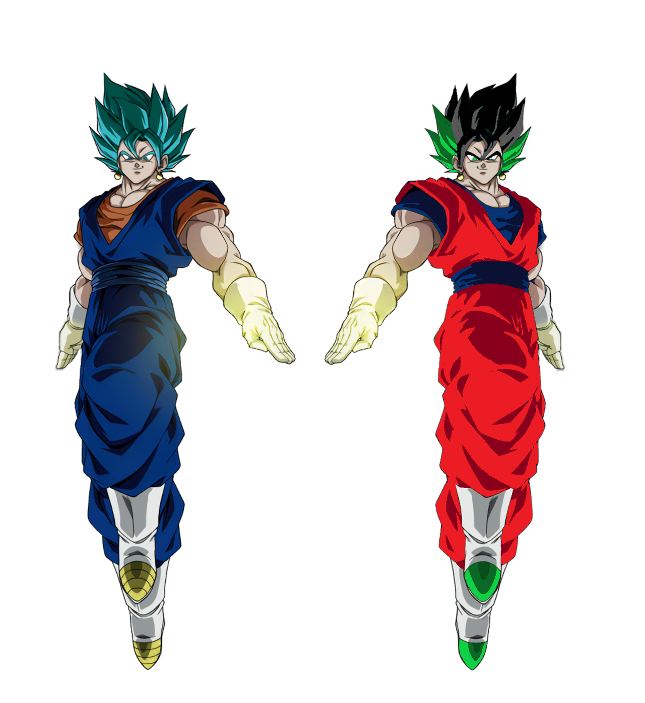 Goku e Hercule Fusion Potara dragon ball by nakajimaarts on DeviantArt