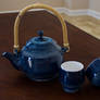 Blue Chattered Teaset