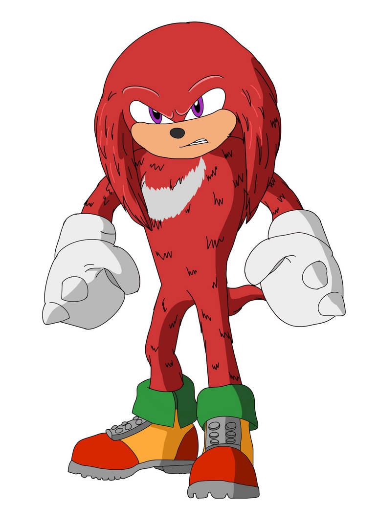 Drawing of Movie Knuckles the Echidna by PrincessEdith568 on DeviantArt