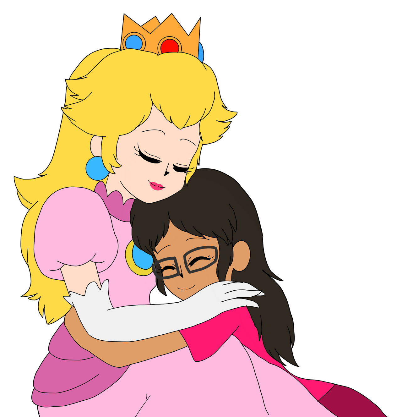 Me and Peach Hugging by PrincessEdith568 on DeviantArt