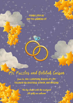Puzzles and Delilahs Wedding Invitation