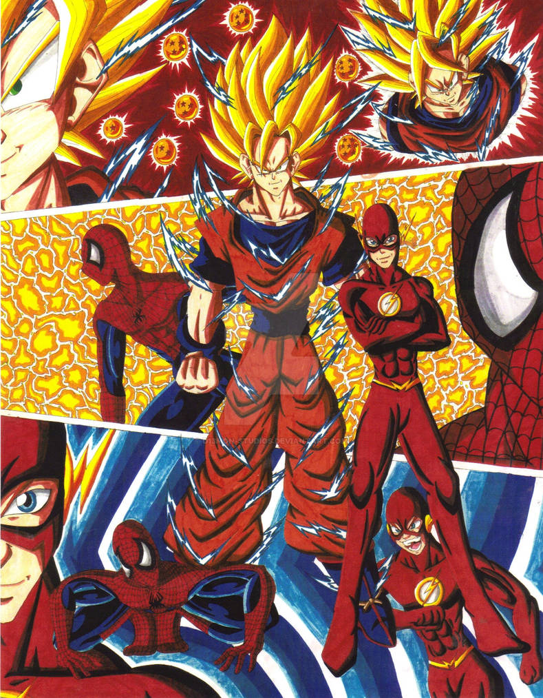 SSJ 2Goku, Spider-Man, and The Flash Crossover by d13mon-studios on  DeviantArt