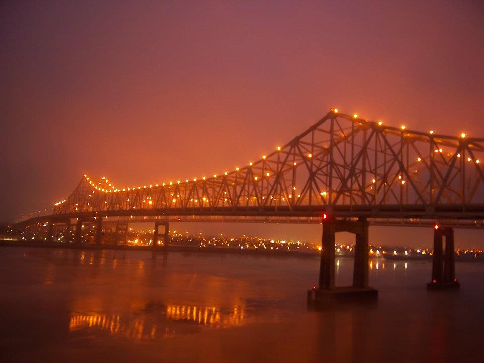 New Orleans Bridge at Night