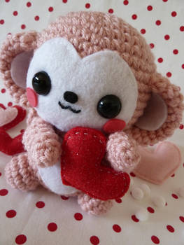 Valetine's Day Monkey Amigurum