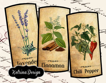 Vintage Herbal Apothecary Labels