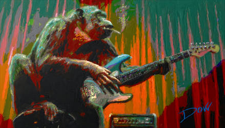 Ape-plays-guitar