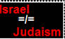 Israel does not equal Judaism