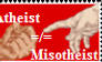 Atheist does not mean misotheist