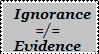 Ignorance isn't evidence