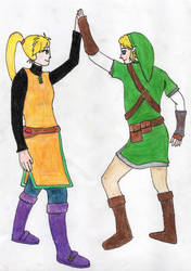 Link and Yellow High-Five