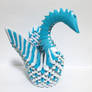 3D Origami Blue Swan