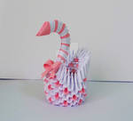 3D Origami Pink Swan by designermetin