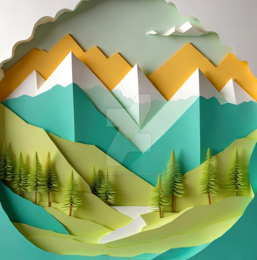 3d Paper Scene Tutorial 3D Paper art of nature scene by designermetin on DeviantArt