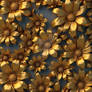 Golden flowers fantasy design luxury background