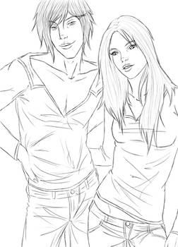 FinnickxAnnie Lineart