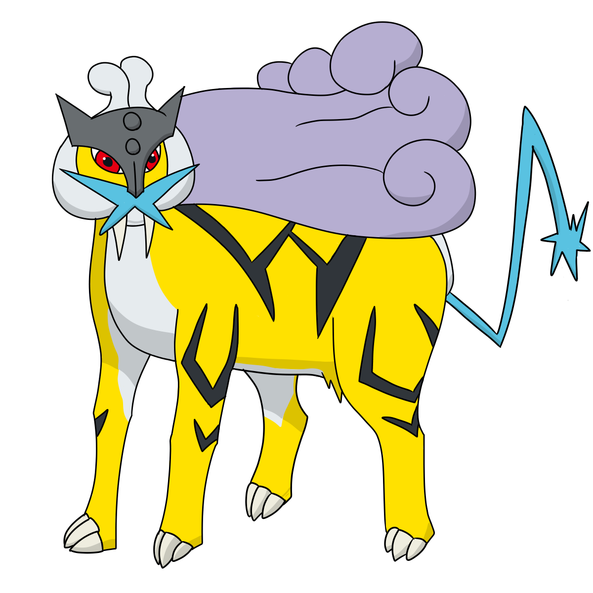 Raikou  Raikou pokemon, Pokemon pokedex, Pokemon