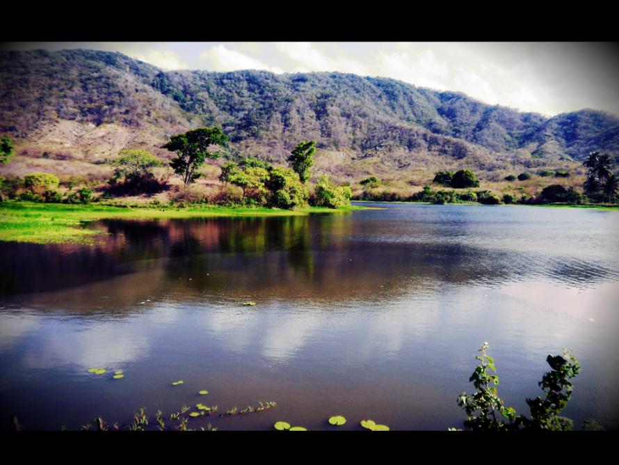 Mountain and  lake