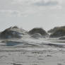 Wind Between Dunes - stock photo