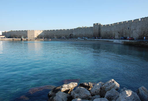 Rhodes - Harbor Wall