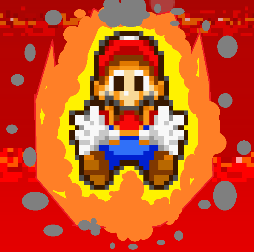Burning Mario by efe101109 on DeviantArt