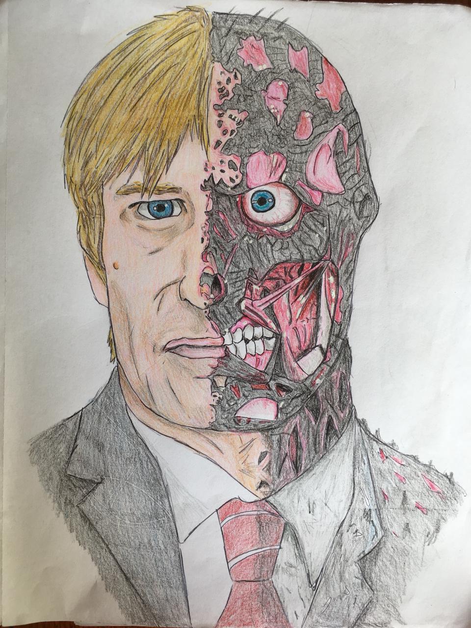 two face dark knight face