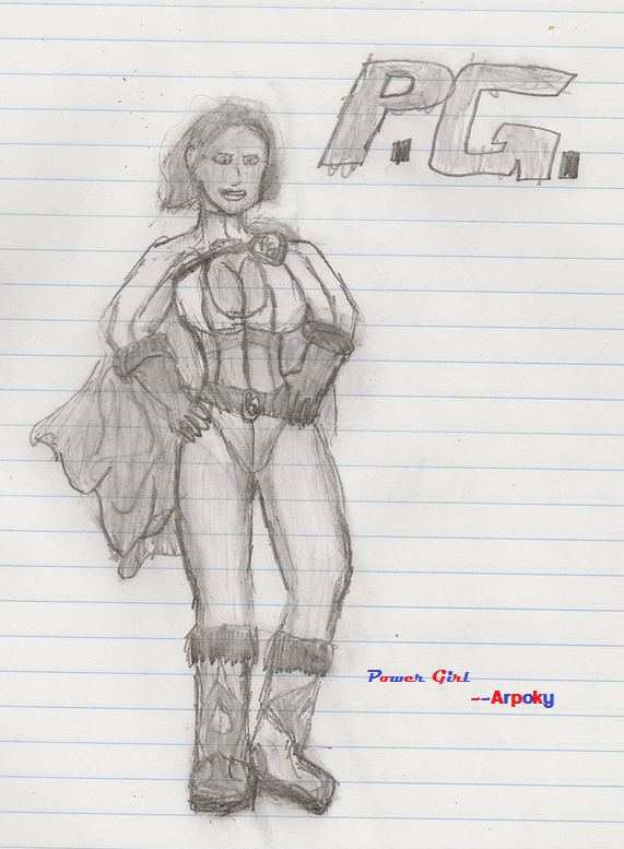 Power Girl Sketch by Arpoky