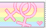 Pastel Lesbian Pride Stamp