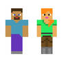 Steve and Alex pixel art