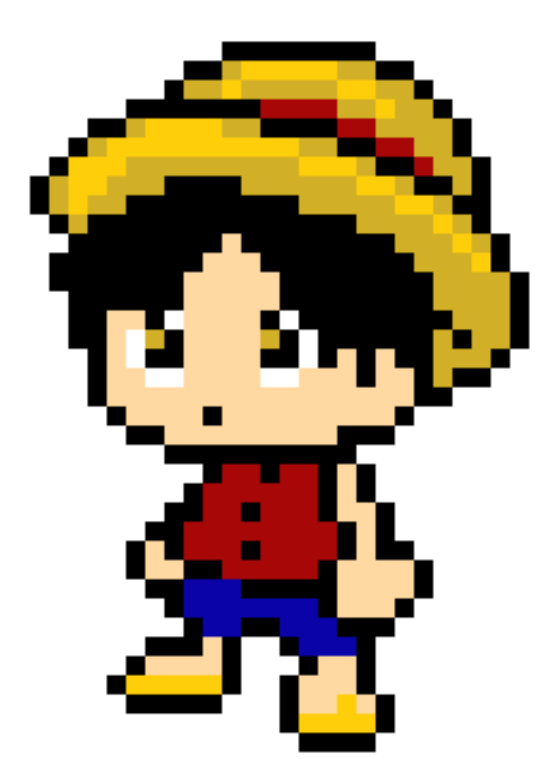 Monkey D. Luffy pixel art by NimoweryTheKing on DeviantArt