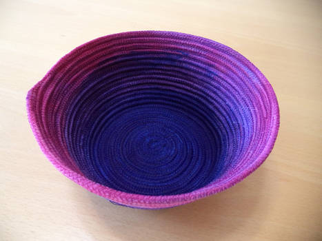 Hand dyed coil bowl