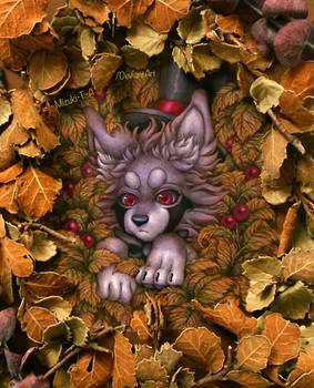 Hide and seek in russet leaves