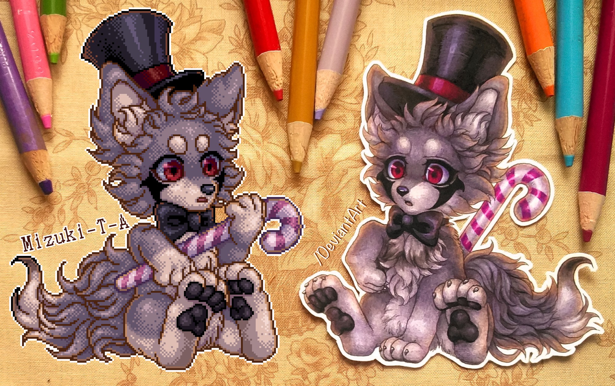 Pixel Hadula meets Traditional Hadula by MizukiTA on DeviantArt