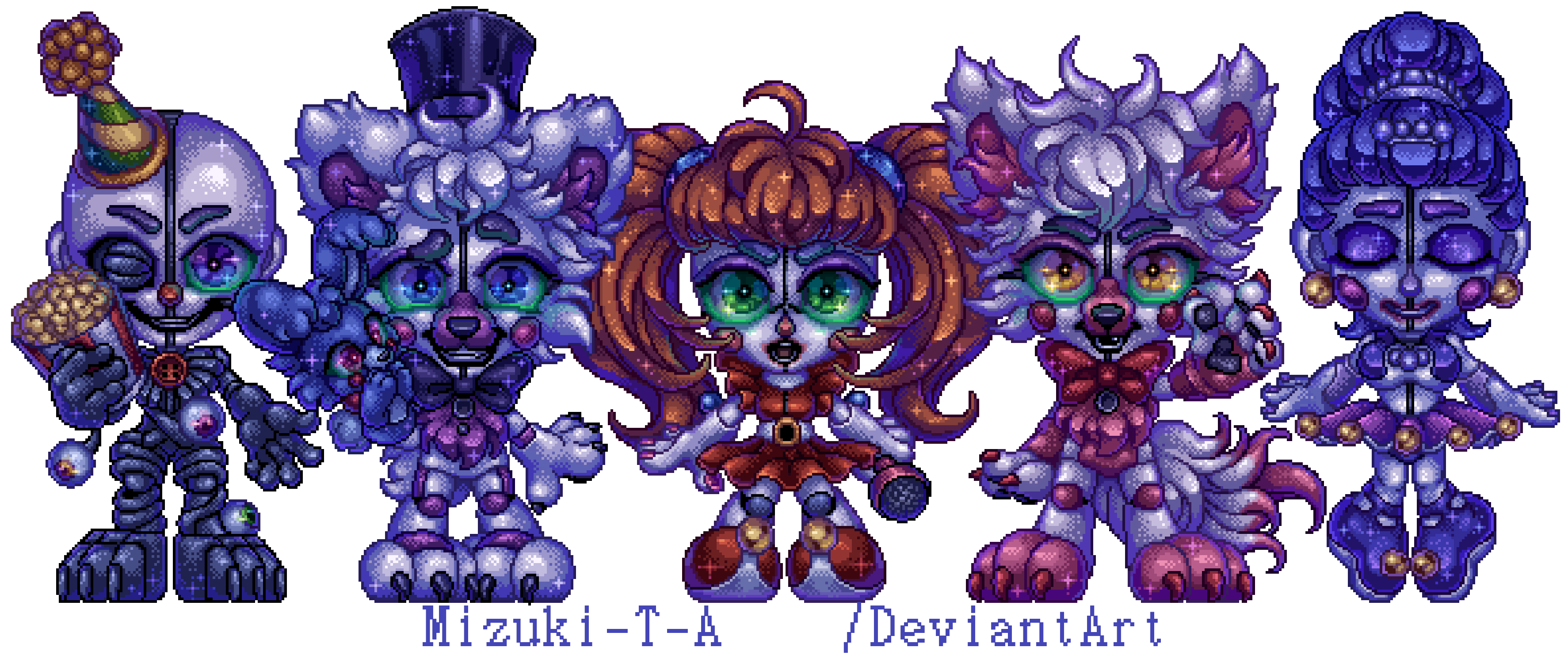 Performers Of Pizzeria Pixel Art Fnaf Sl By Mizuki T A On Deviantart