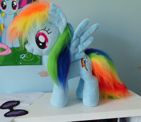 Dashie with faux fur mane and tail