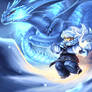 Ice dude with his dragon