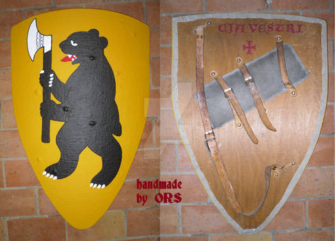 Bear With Axe Shield