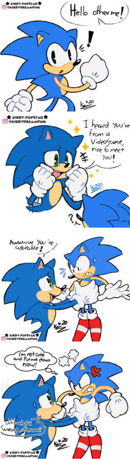 Movie sonic meets Classic sonic mini comic