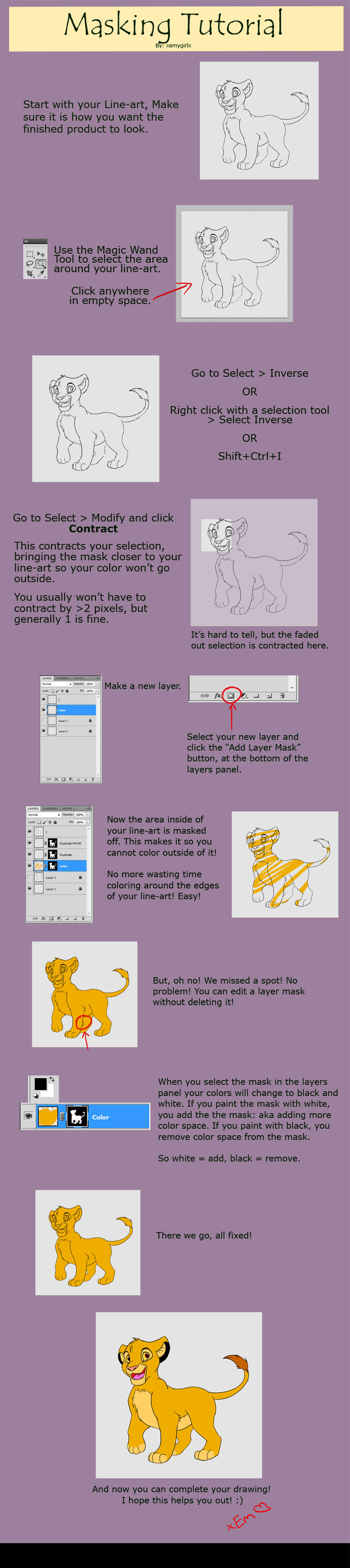 Masking: Tutorial by CaraLuca on DeviantArt