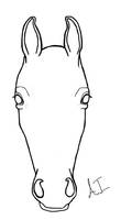 Horse head lineart