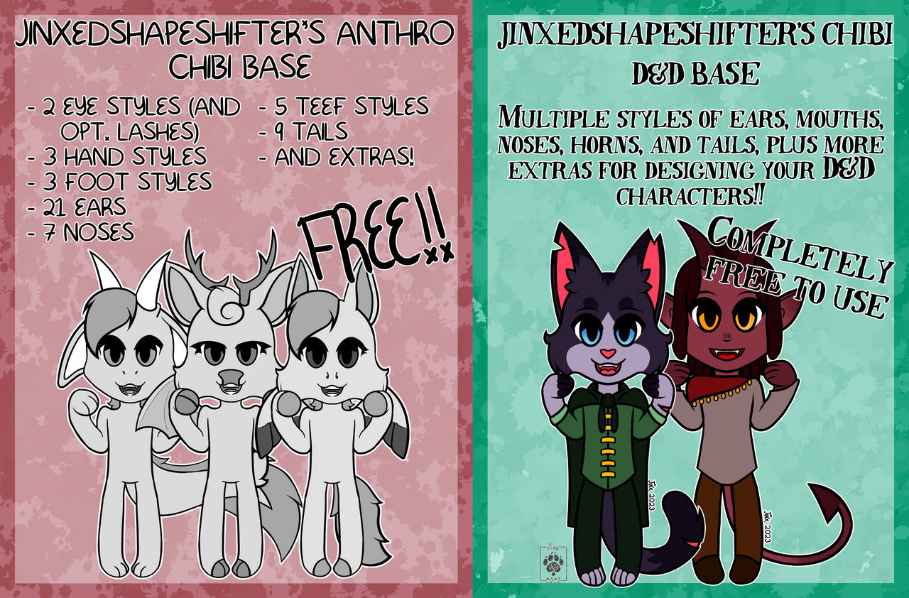 F2U Chibi Bases - Anthro and DnD by JinxedShapeshifter on DeviantArt